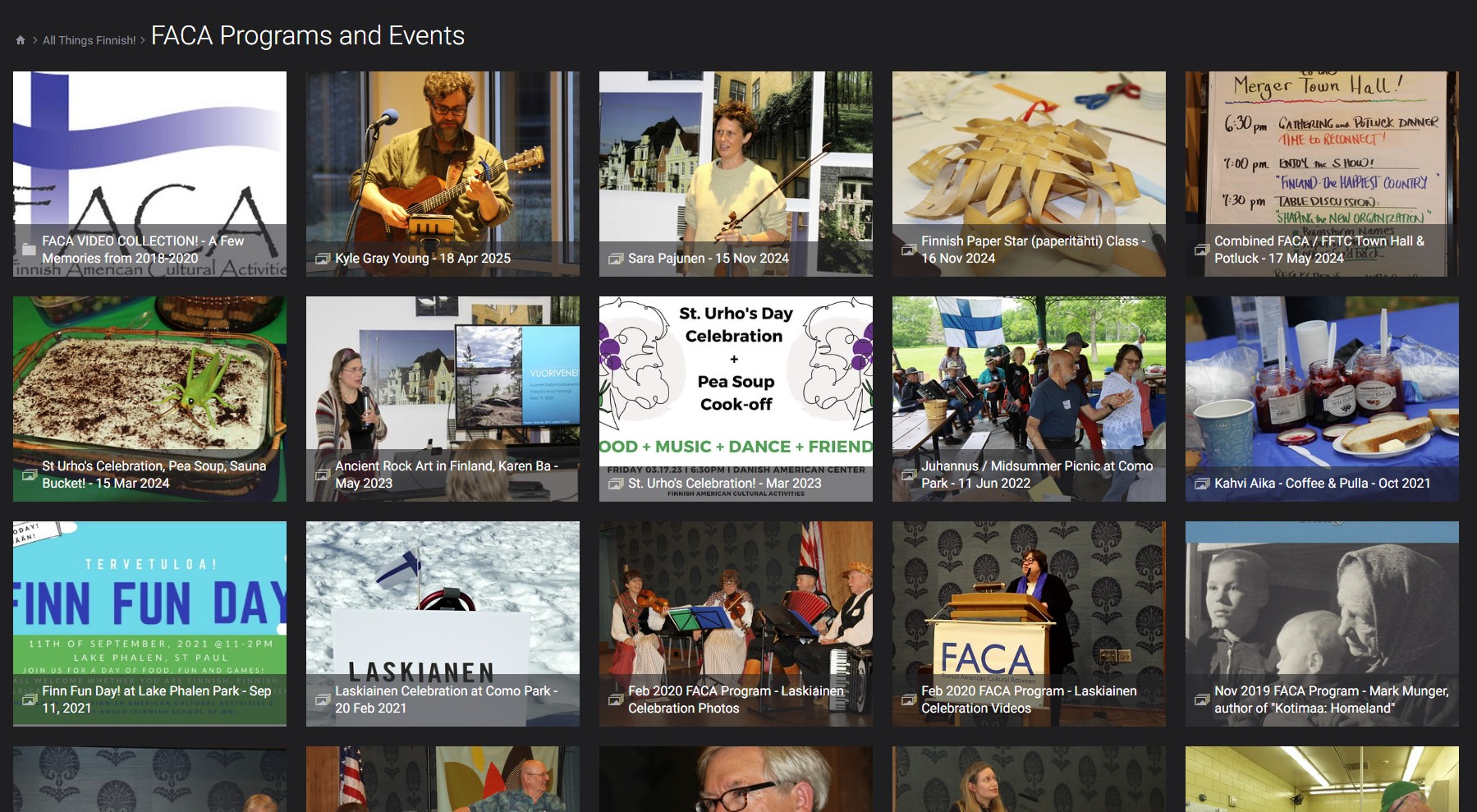 View FACA Program gallery on SmugMug